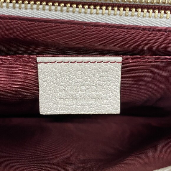 GUCCI White Leather Shoulder Bag - Picture 5 of 12